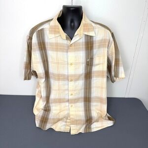 Mecca Shirt Mens Large Plaid Short Sleeve Button Down Streetwear Y2K Casual